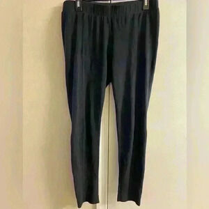SOFT‎ surroundings Black Suede Leggings Elastic Waist Medium